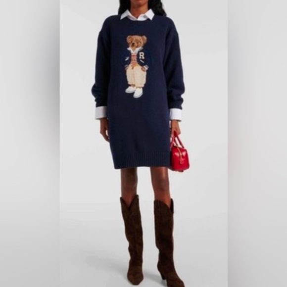 Ralph Lauren Polo Bear cashmere and wool Sweater Dress (NWT) - Picture 4 of 6